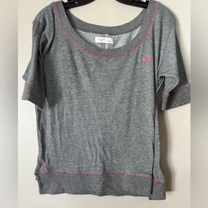 Golly Hicks Gray Women's Top with Pink Accents